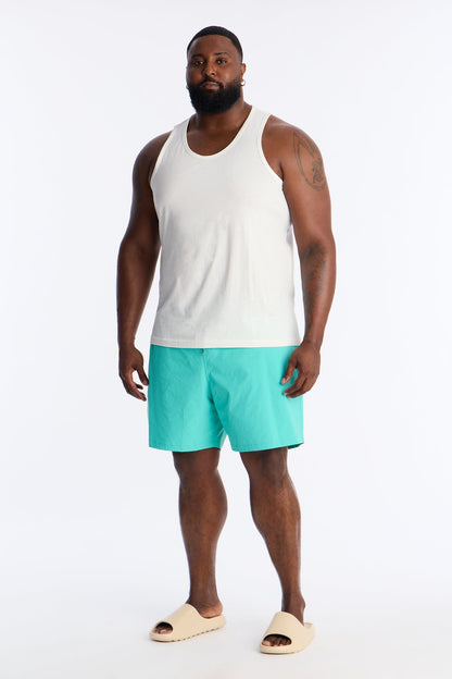 Montez Stretch Swim Trunk 7″ - Teal