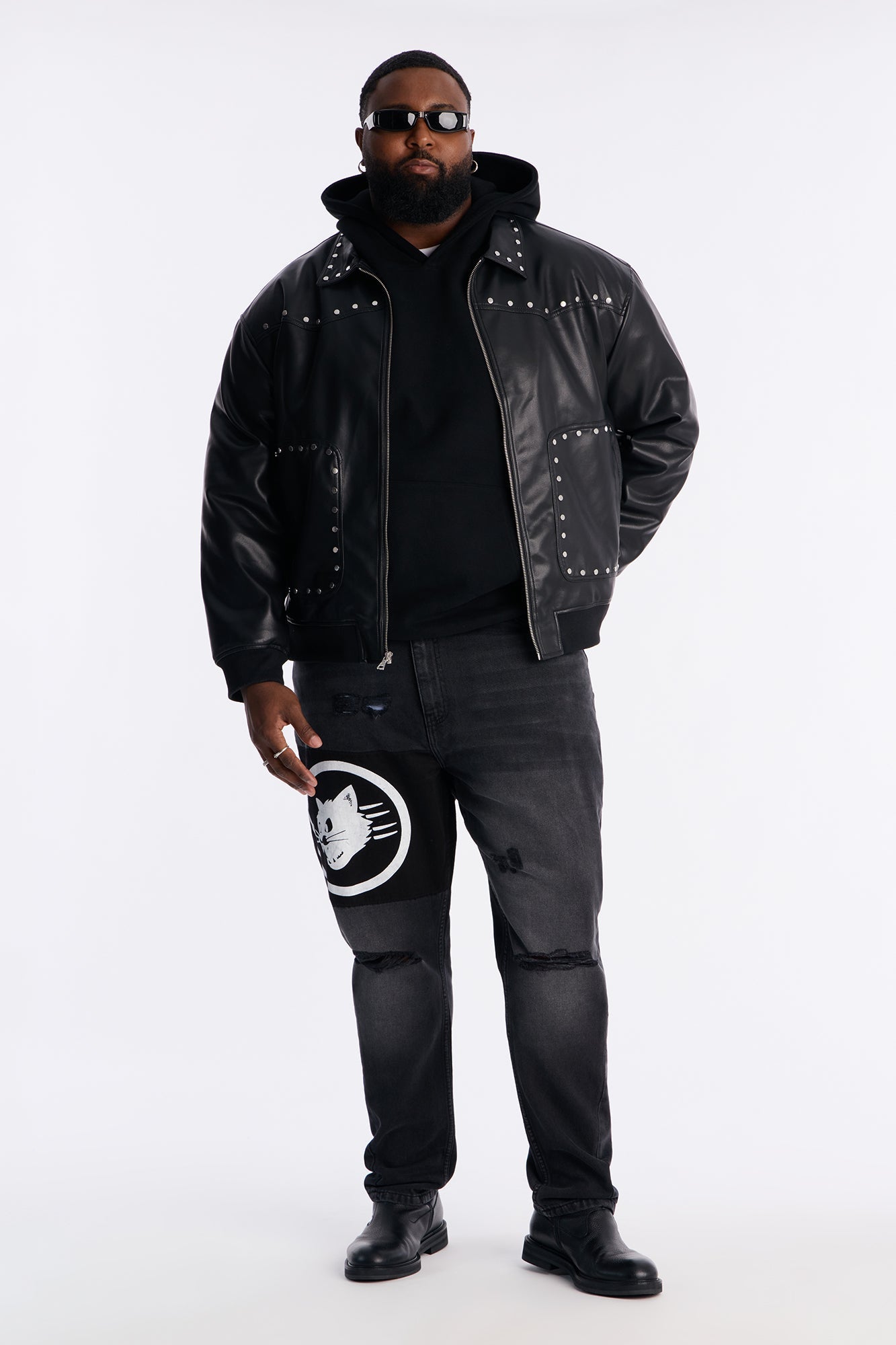 Slim Runnin Rich Mentality Distressed Jean - Black Wash