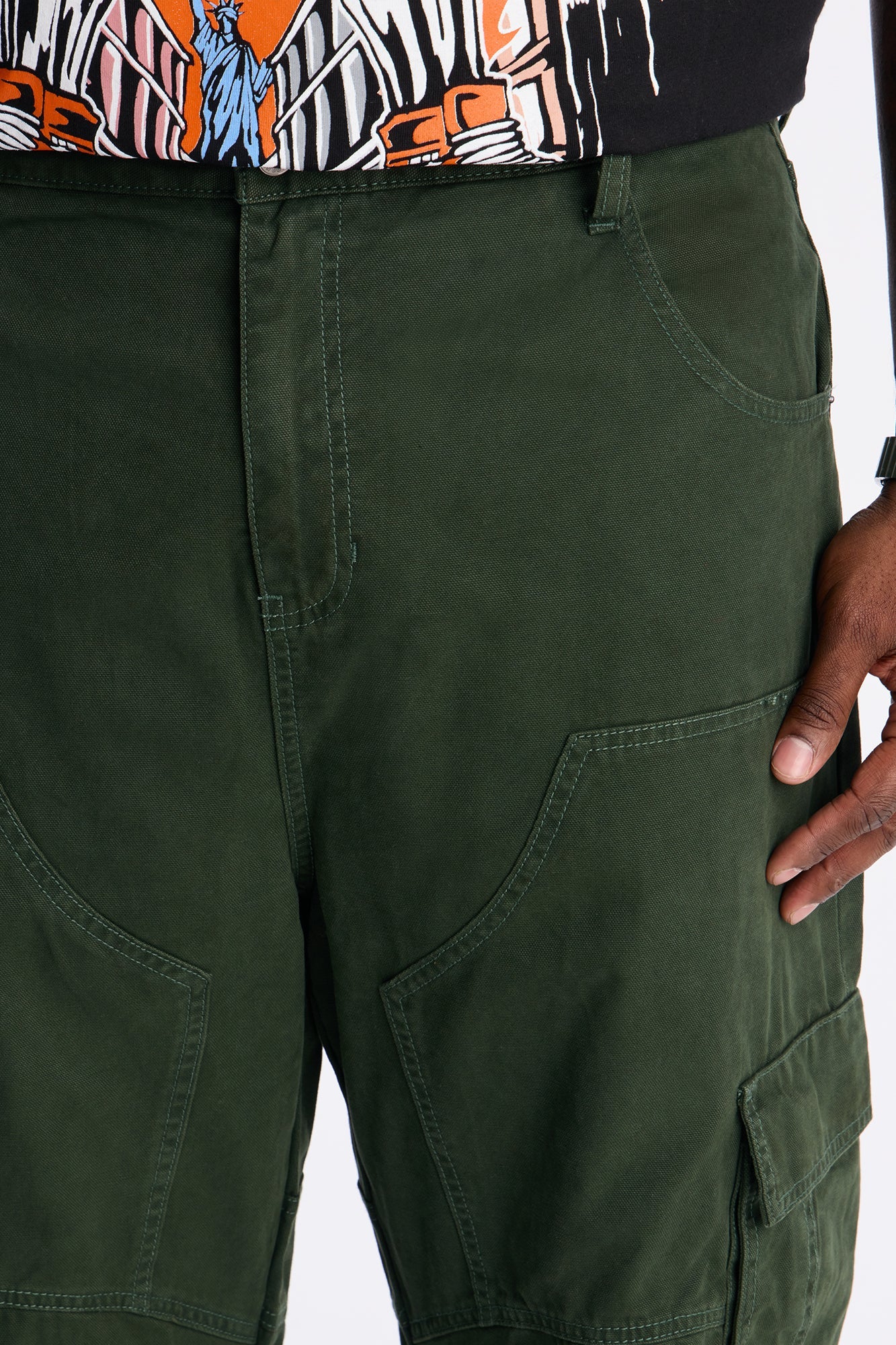 Von Dutch Baggy Flying Eyeball Jean - Green