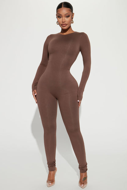 Bre Butter Snatched Jumpsuit - Brown