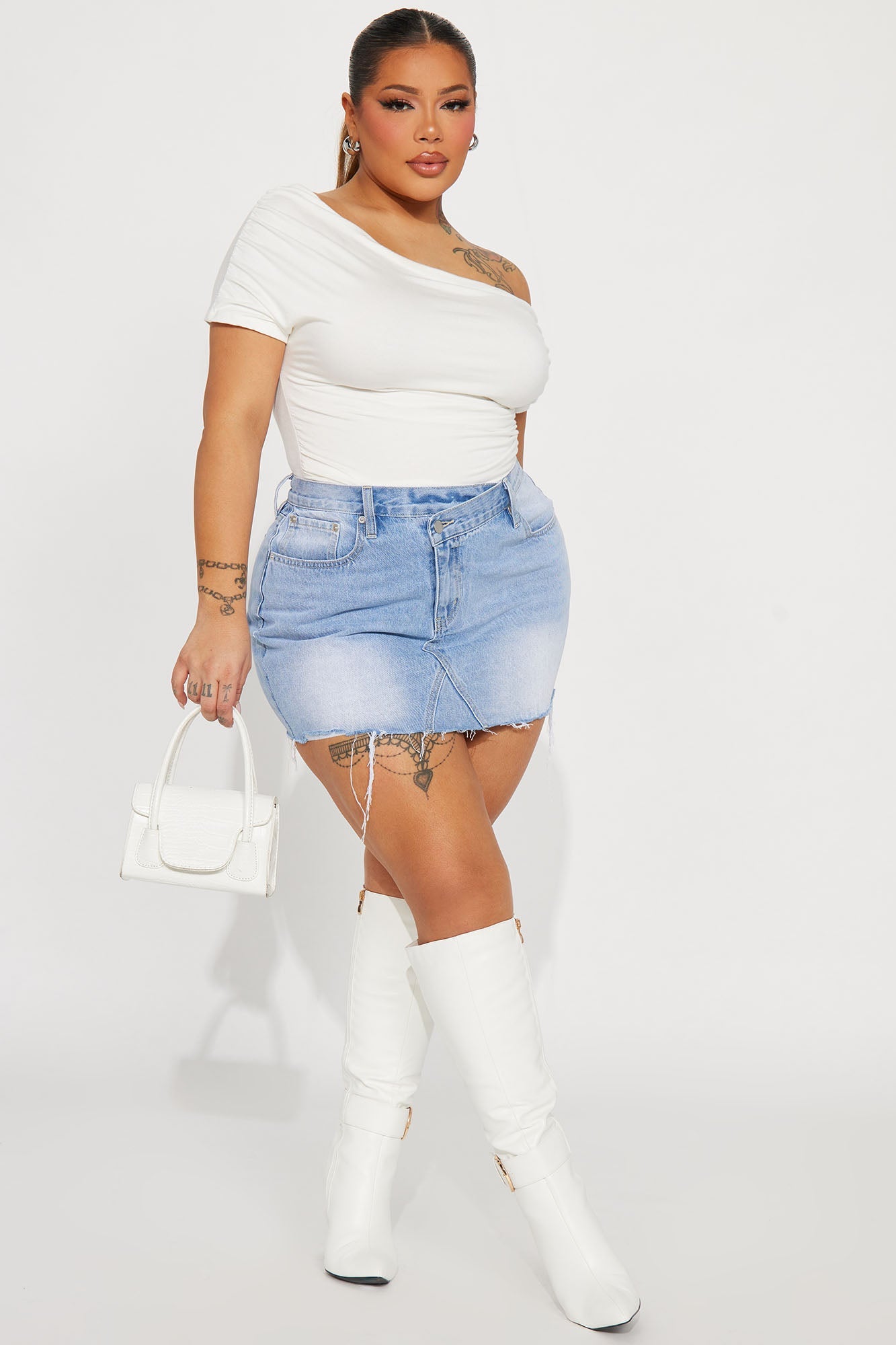 Kendall Denim Mini Skirt - Light Wash