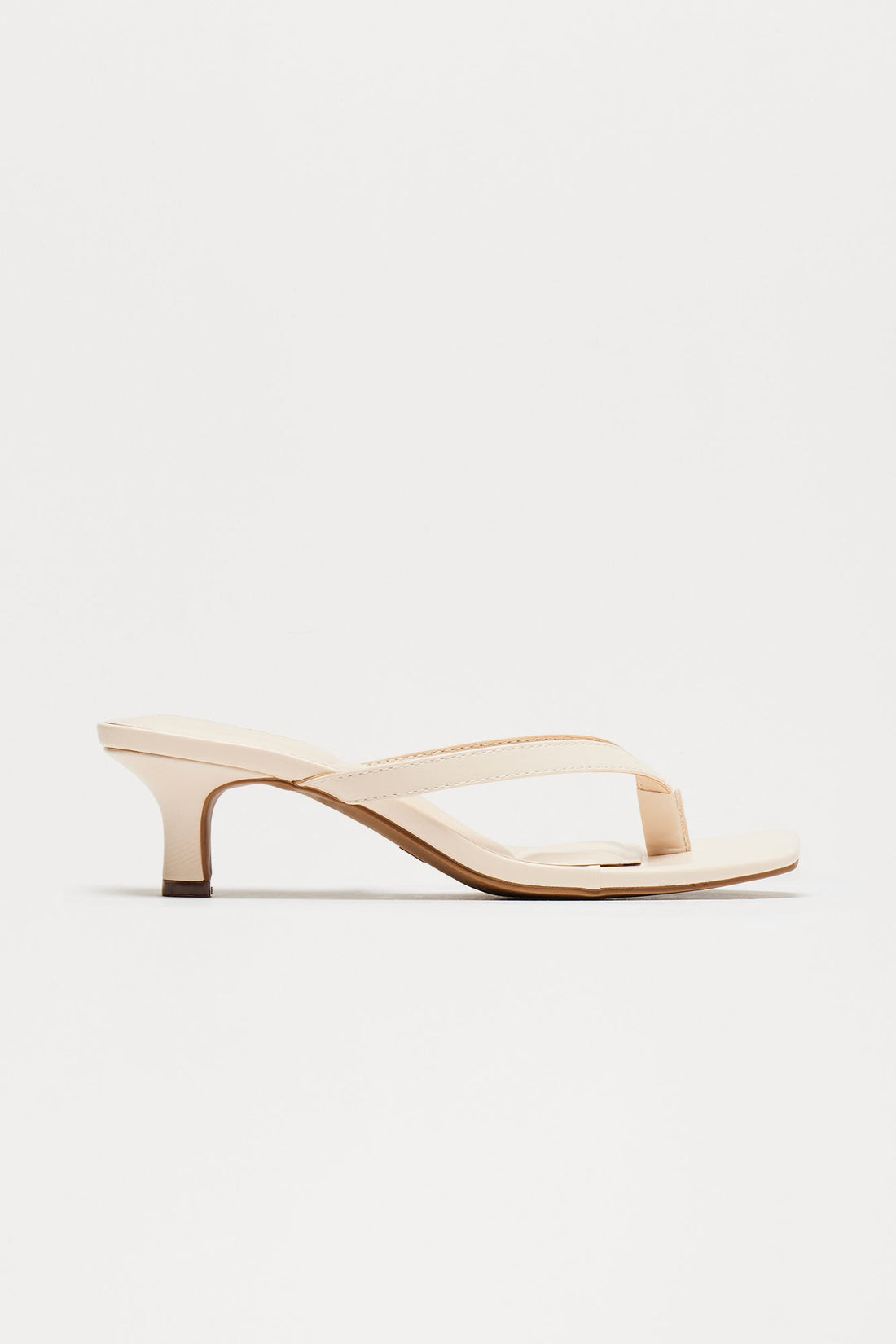 Teri Thong Kitten Heels - Cream