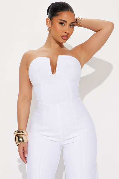 Someone To You Bandage Jumpsuit - White