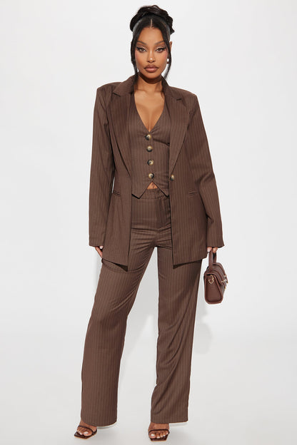 Lesson Learnt 2 Piece Blazer - Mocha
