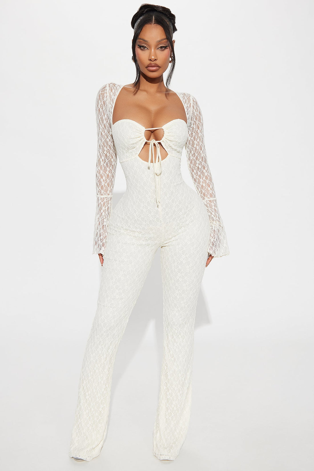 Saffron Lace Jumpsuit - Ivory