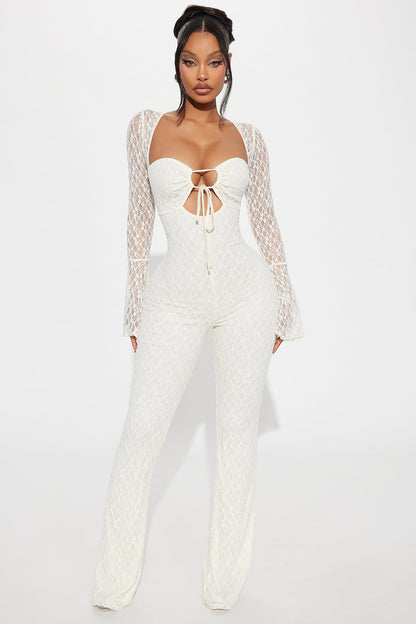 Saffron Lace Jumpsuit - Ivory