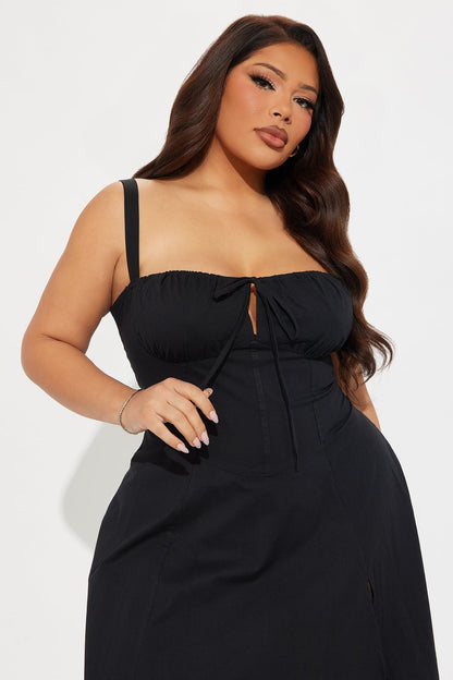 Juniper Midi Dress - Black
