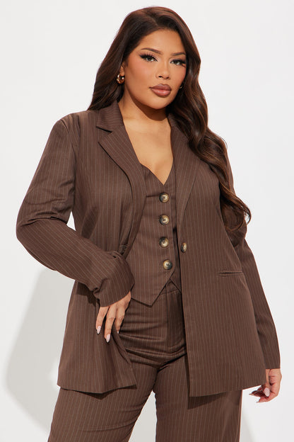 Lesson Learnt 2 Piece Blazer - Mocha