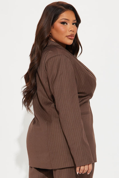 Lesson Learnt 2 Piece Blazer - Mocha