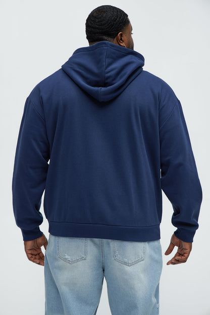 Lost In Space Zip Up Hoodie - Navy
