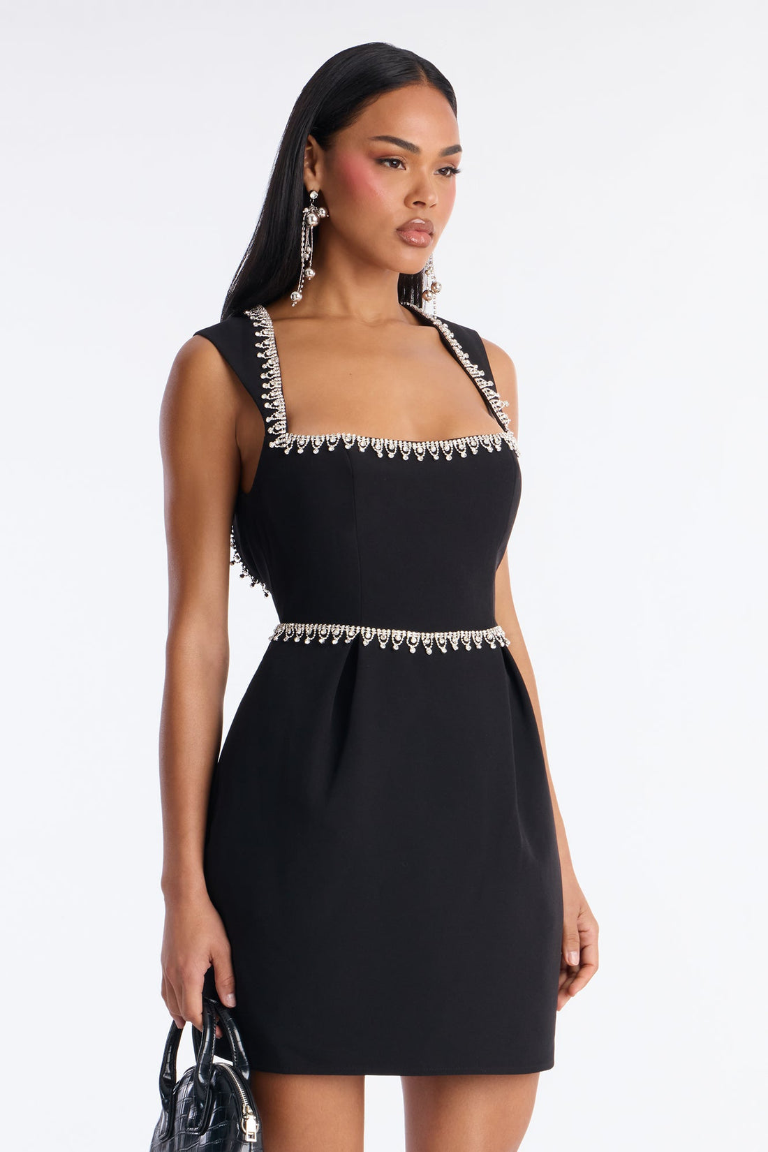 Adore Me Heart Cut Out Mini Dress - Black