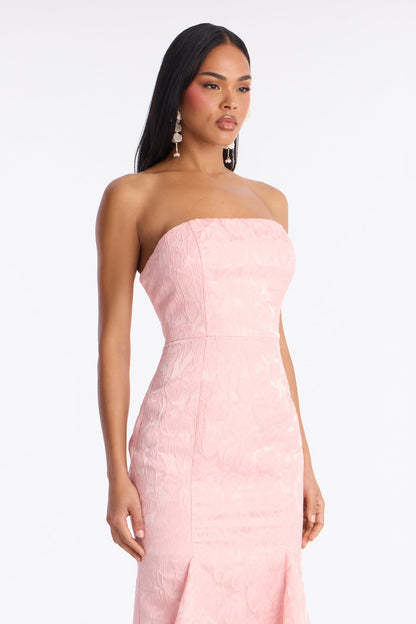 Bloom Baby Jacquard Maxi Dress - Pink
