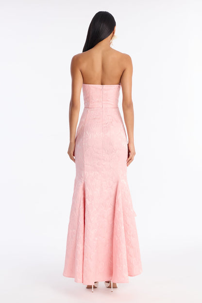Bloom Baby Jacquard Maxi Dress - Pink