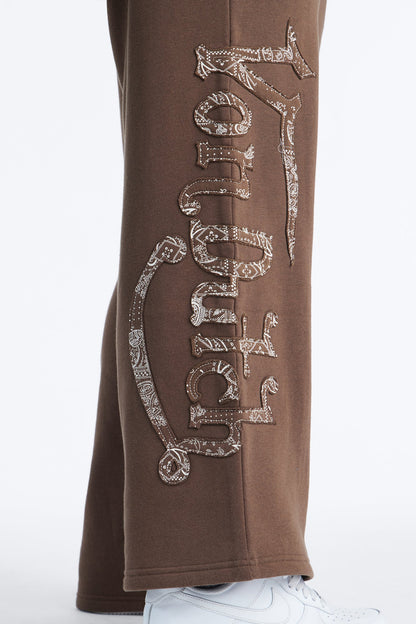 Von Dutch Paisley Wild West Pants - Brown