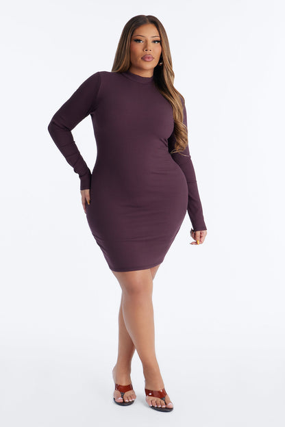 Maribel Snatched Mini Dress - Chocolate