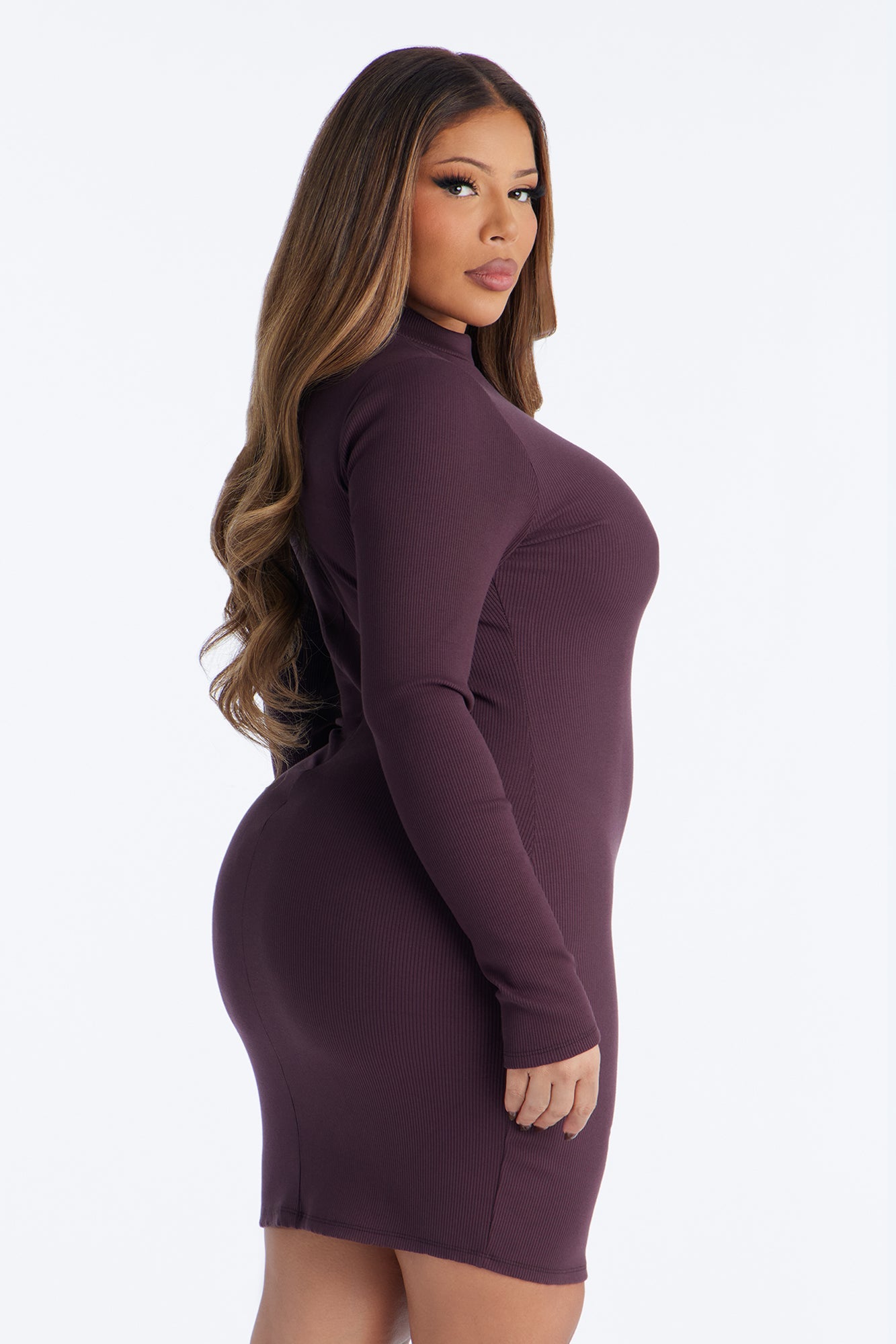 Maribel Snatched Mini Dress - Chocolate