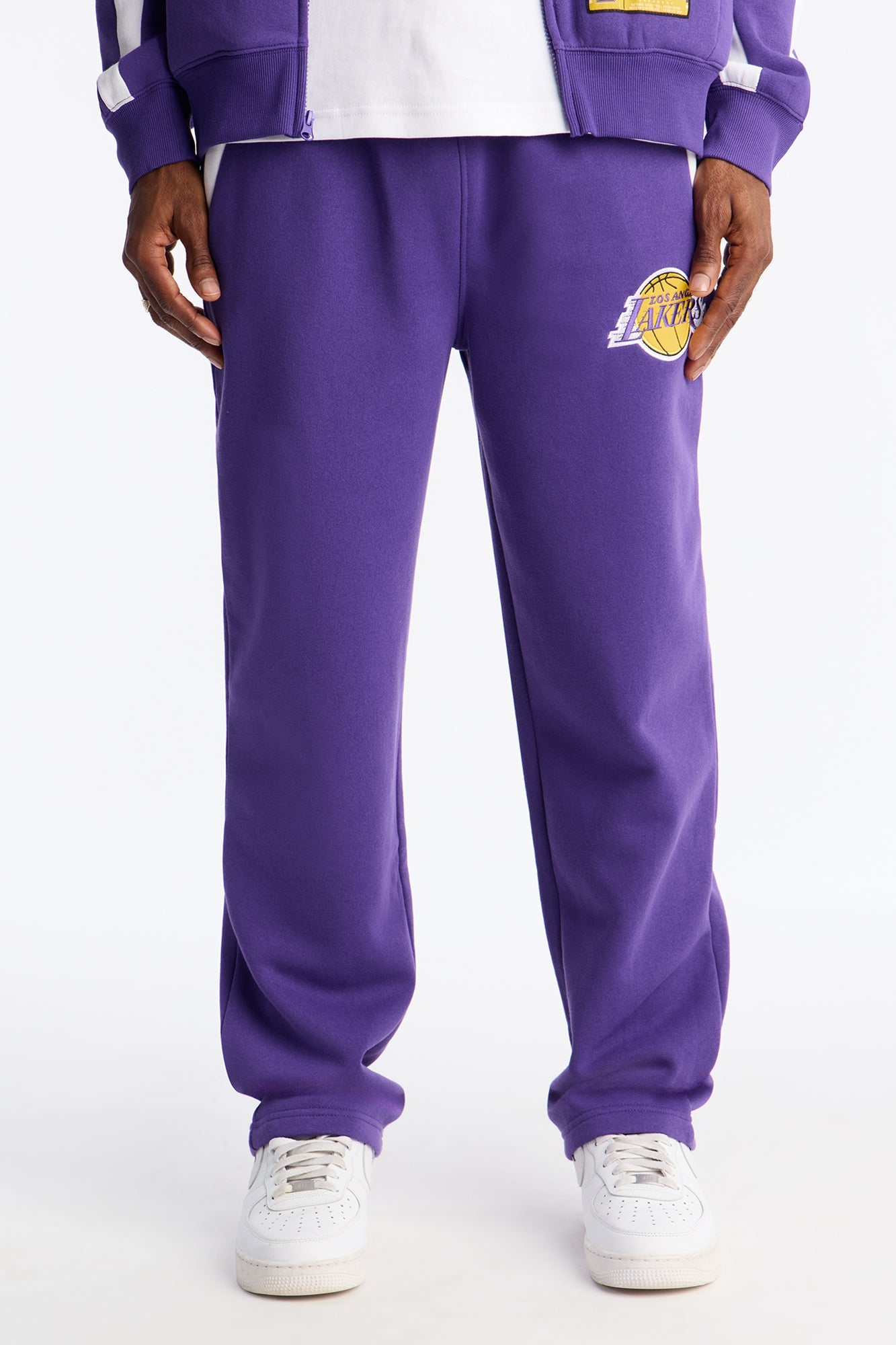Lakers Wavey Wide Sweatpants - Purple