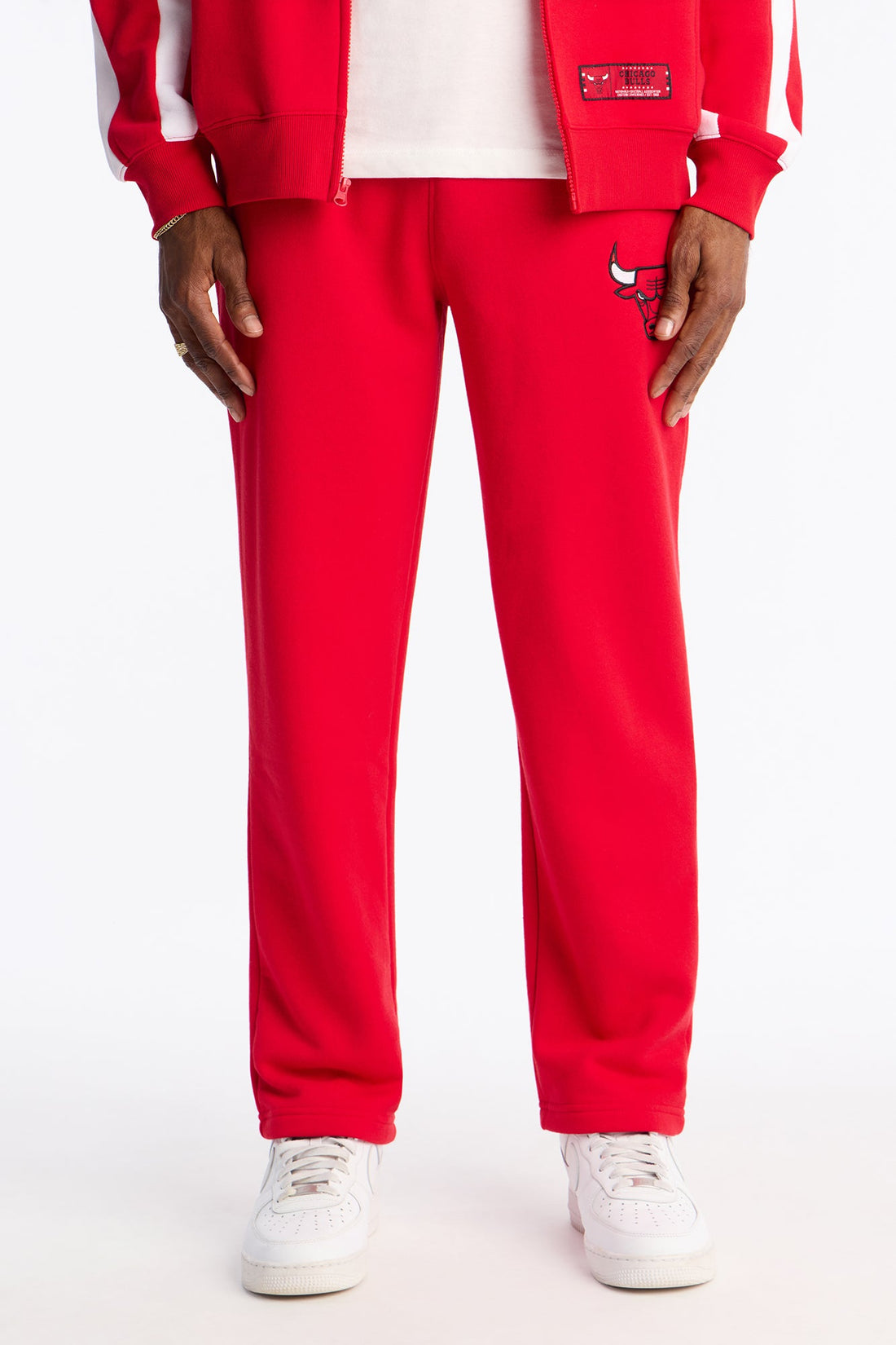 Bulls Wavey Wide Sweatpants - Red