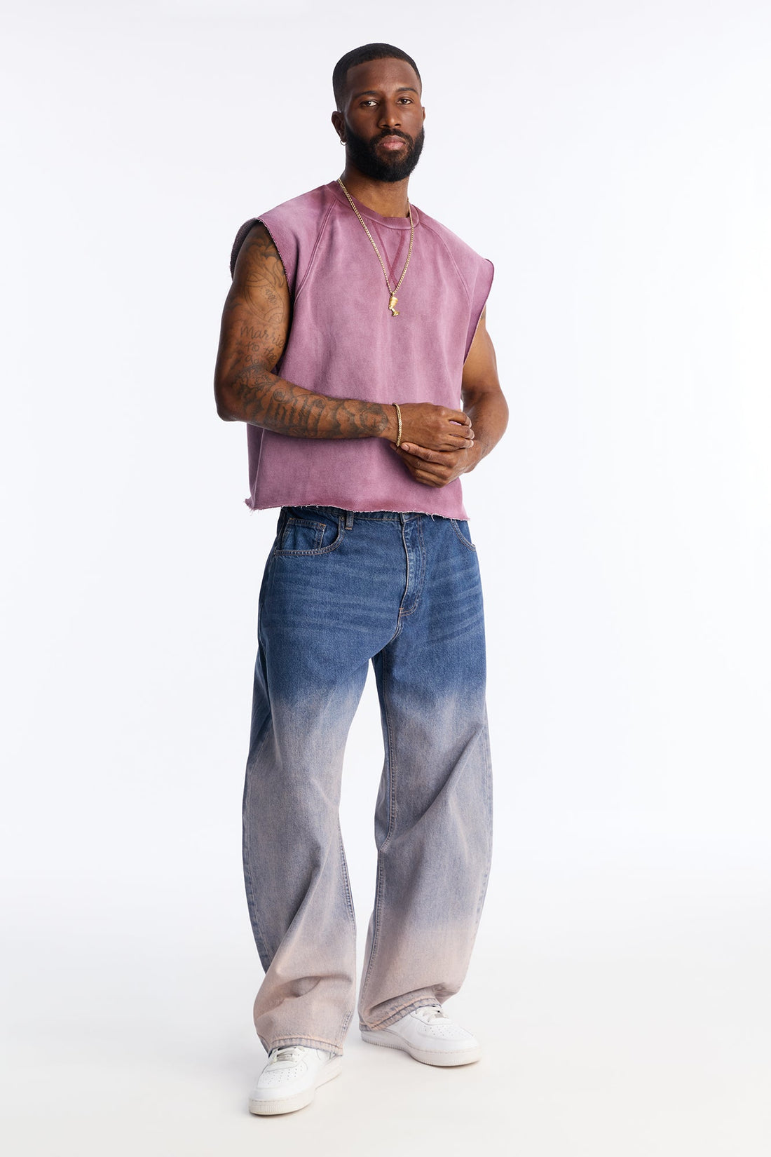 Boiler Washed Boxy Muscle Tee - Plum