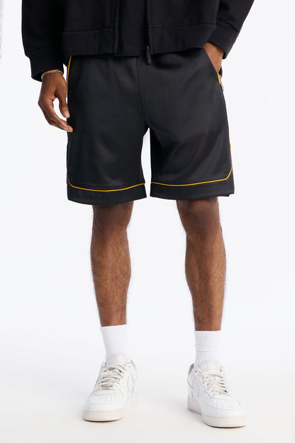 Slant Pocket Gloss Short - Black