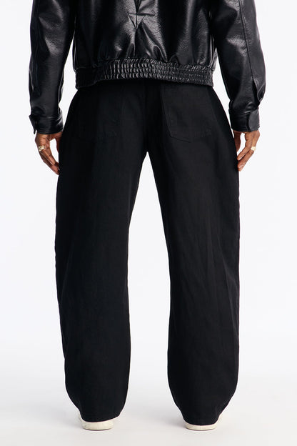 Barrel Pearl Obsidian Jean - Black