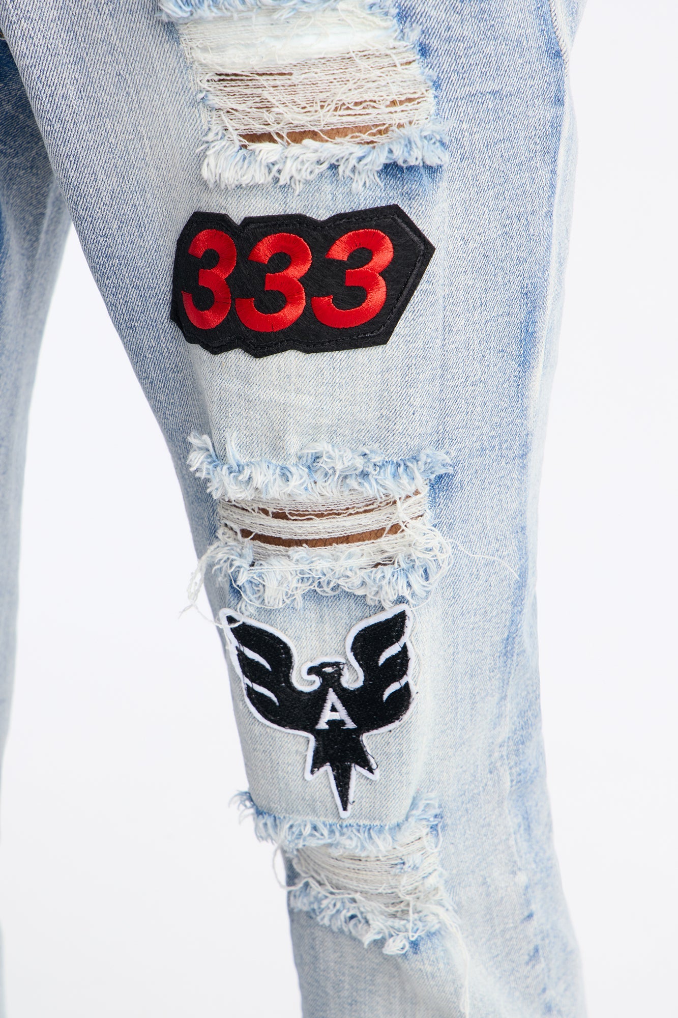 Stacked Skinny Urban Mend Jeans - Light Wash