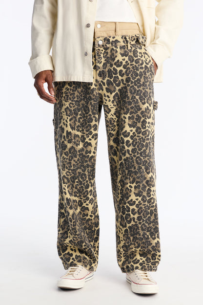 Baggy Double Lives Cheetah Print Pant - Leopard