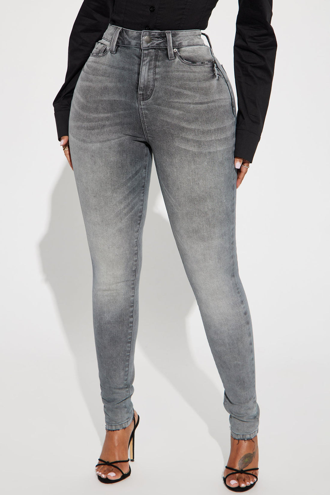 On The List Deluxe Stretch Skinny Jean - Grey