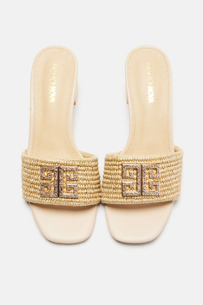 To Top It Off Heeled Sandals - Beige