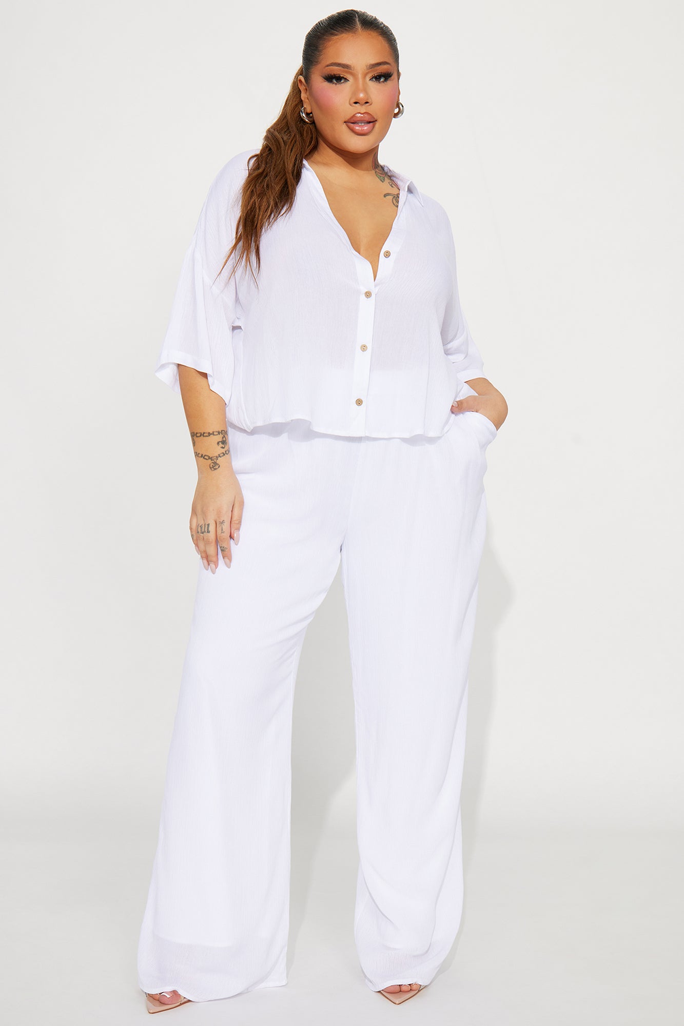 Greece Fantasy Pant Set - White