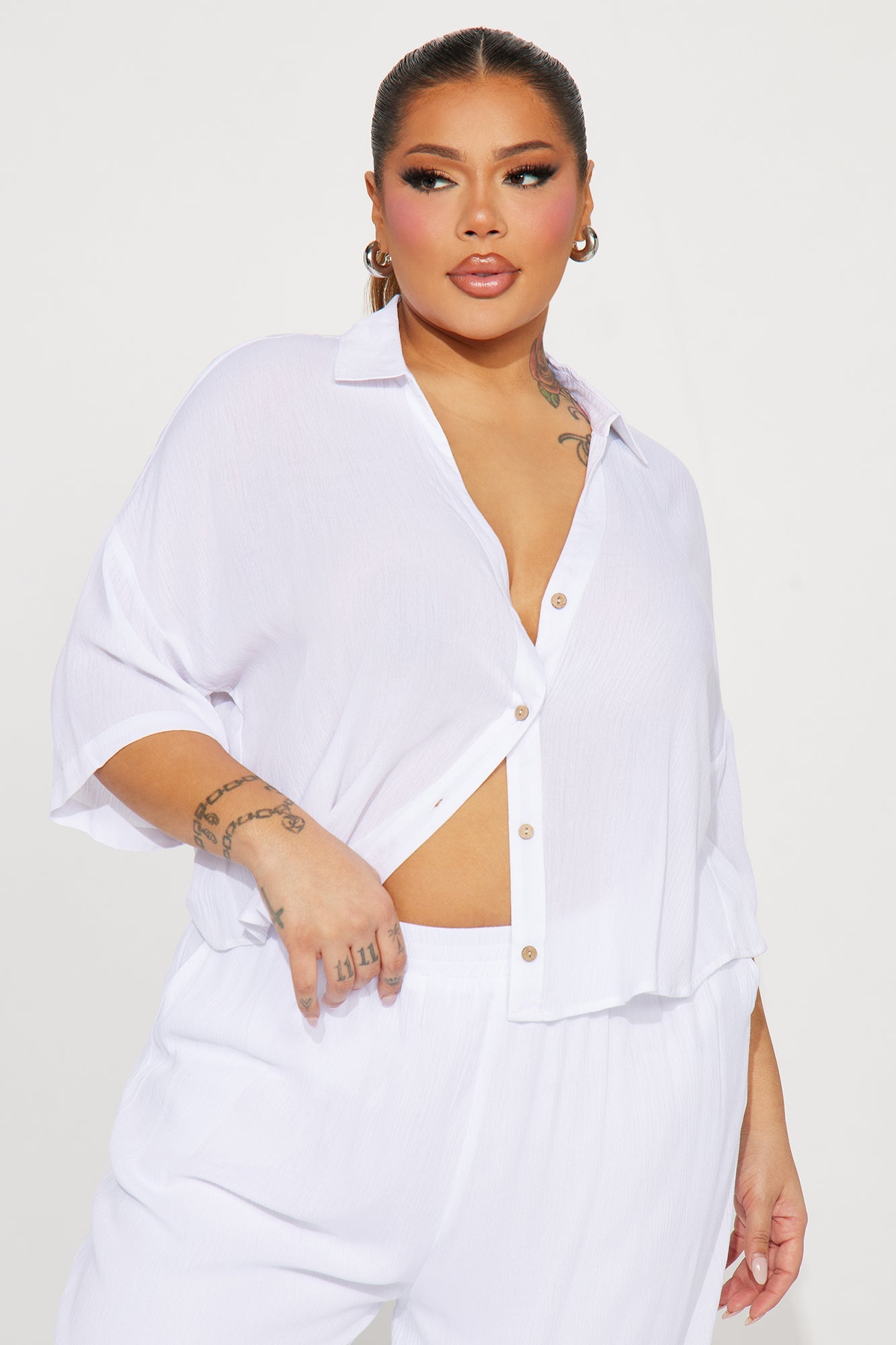 Greece Fantasy Pant Set - White