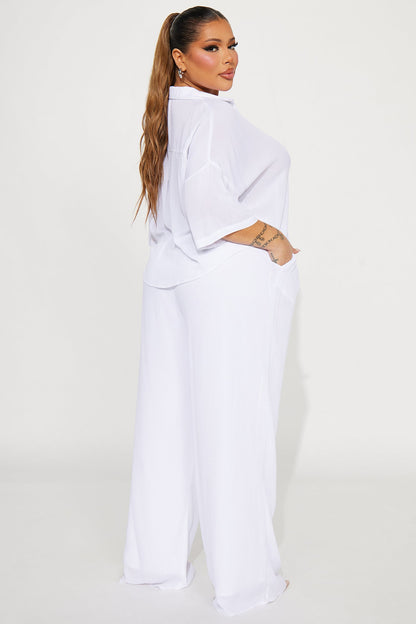 Greece Fantasy Pant Set - White