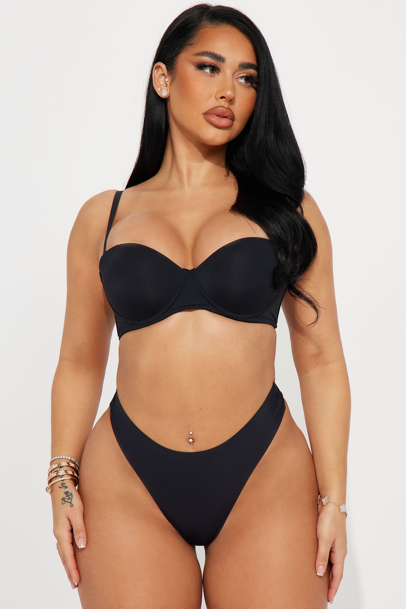 Secret Crush Thong Panty - Black