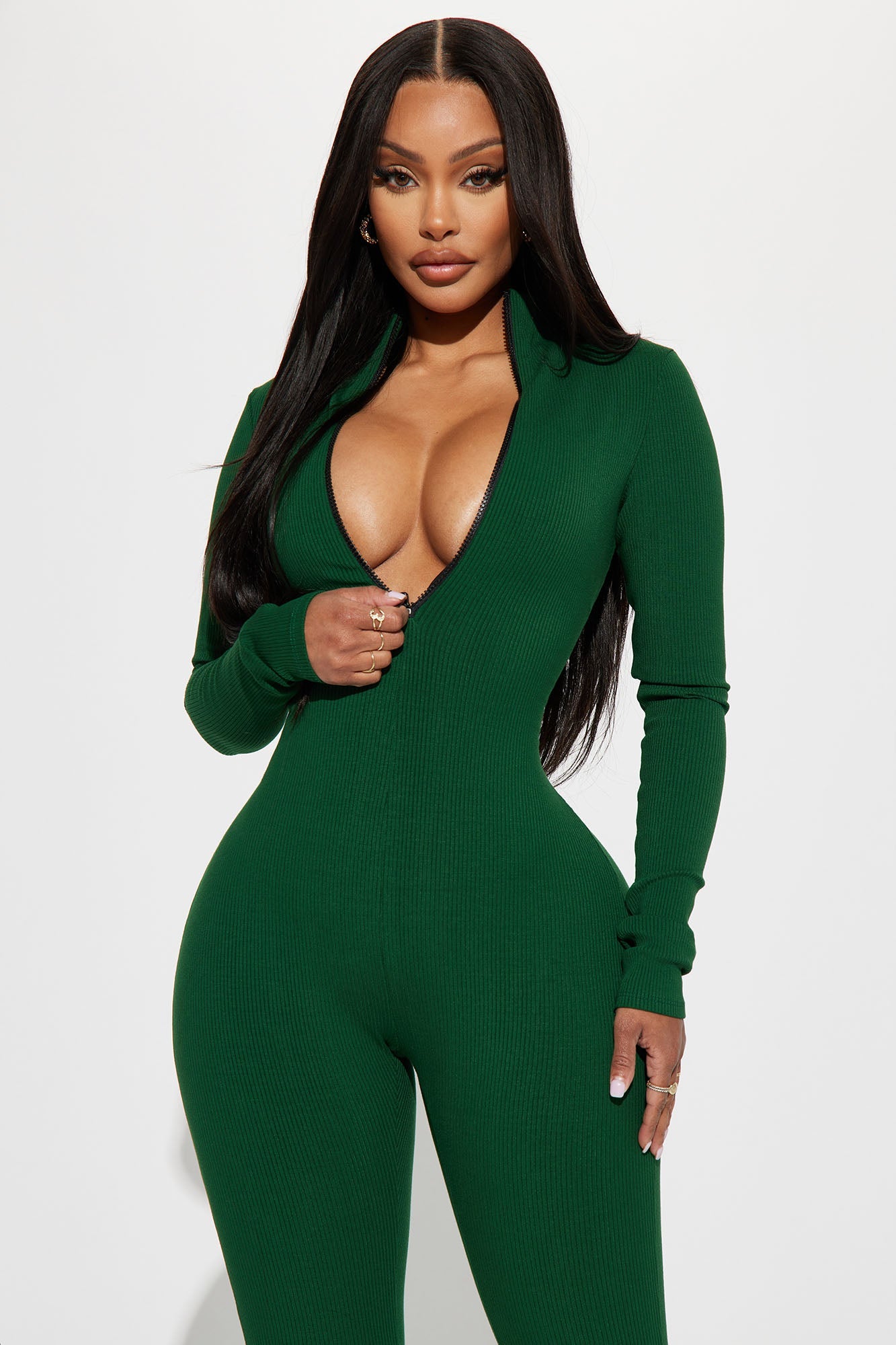 Sabrina Snatched Jumpsuit - Hunter