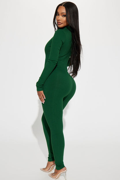 Sabrina Snatched Jumpsuit - Hunter