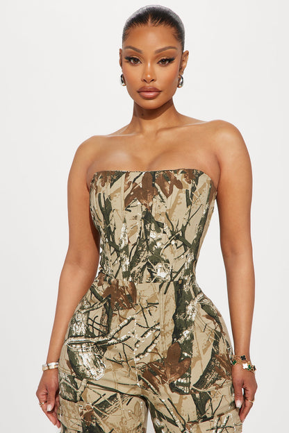 Brooklyn Camo Jumpsuit - Taupe/combo