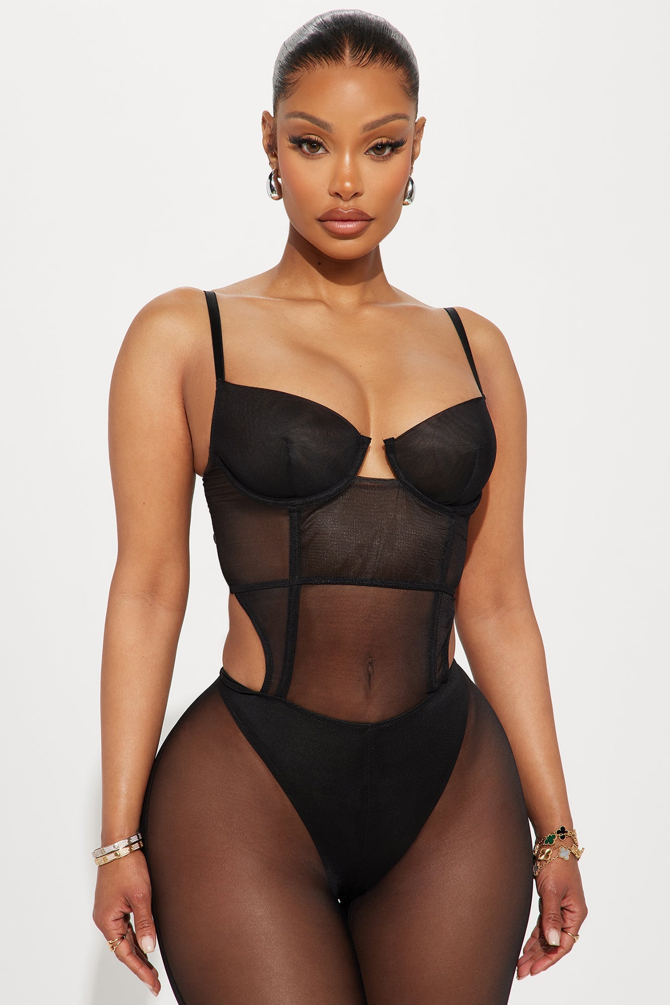 Willma Mesh Jumpsuit - Black