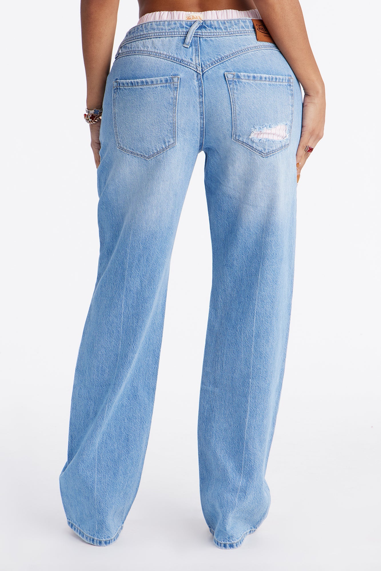 Von Dutch Boxer Trim Straight Leg Jeans - Light Wash