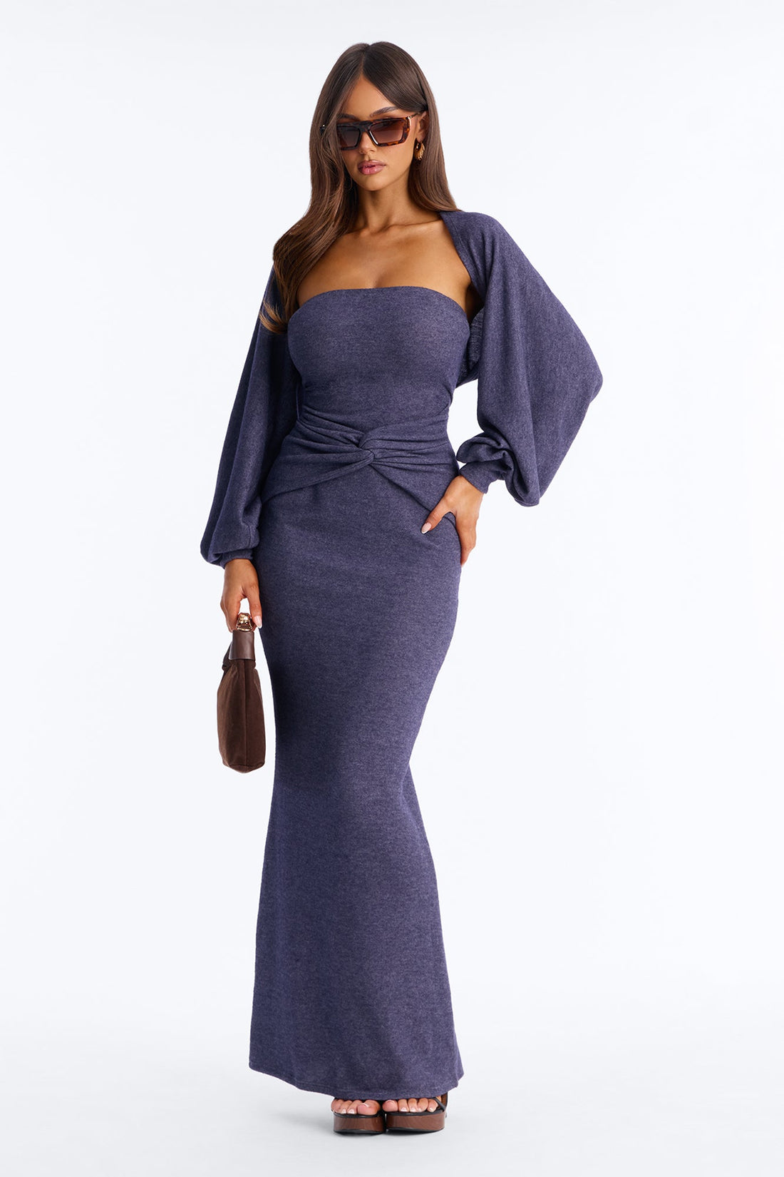 Witney Bolero Maxi Dress - Navy