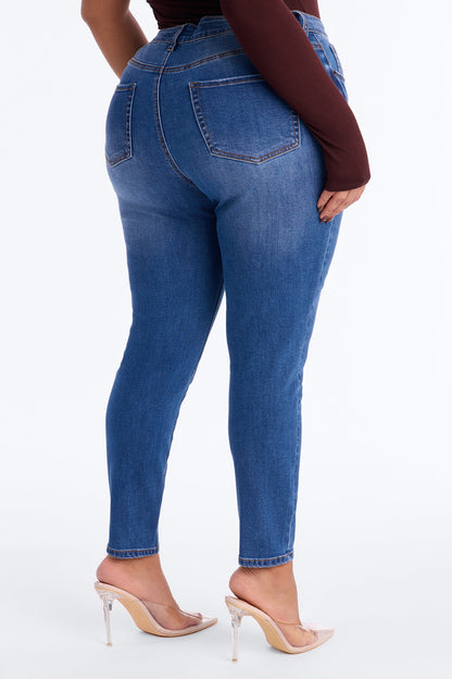 Top Of The Line Stretch Skinny Jeans - Medium Wash