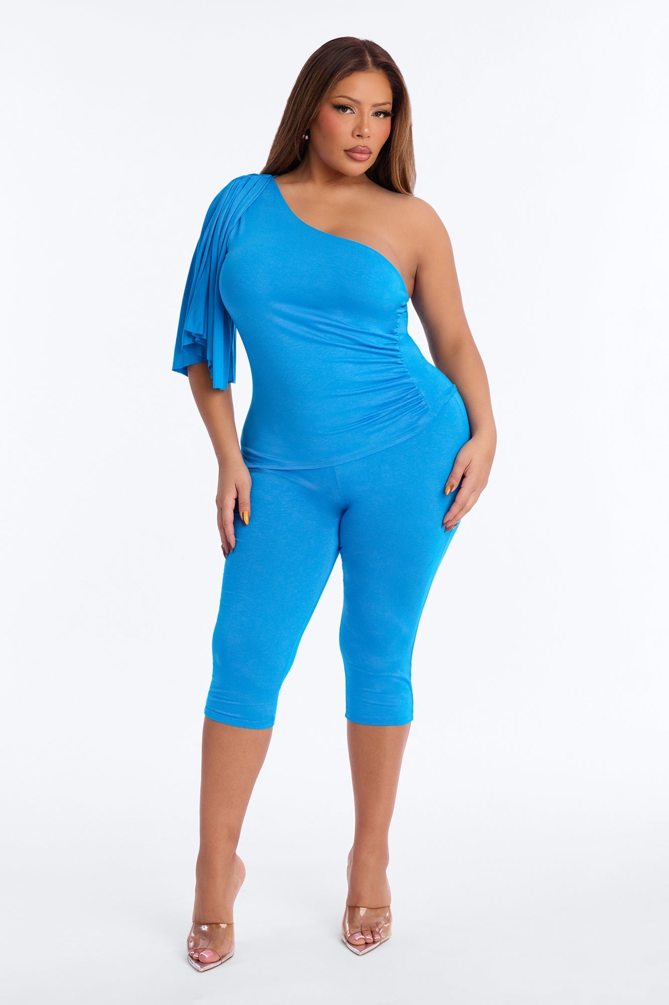 Always On Your Mind Capri Set - Turquoise