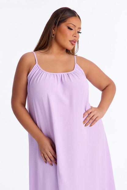 On Chill Mode Scoop Back Maxi Dress - Lavender
