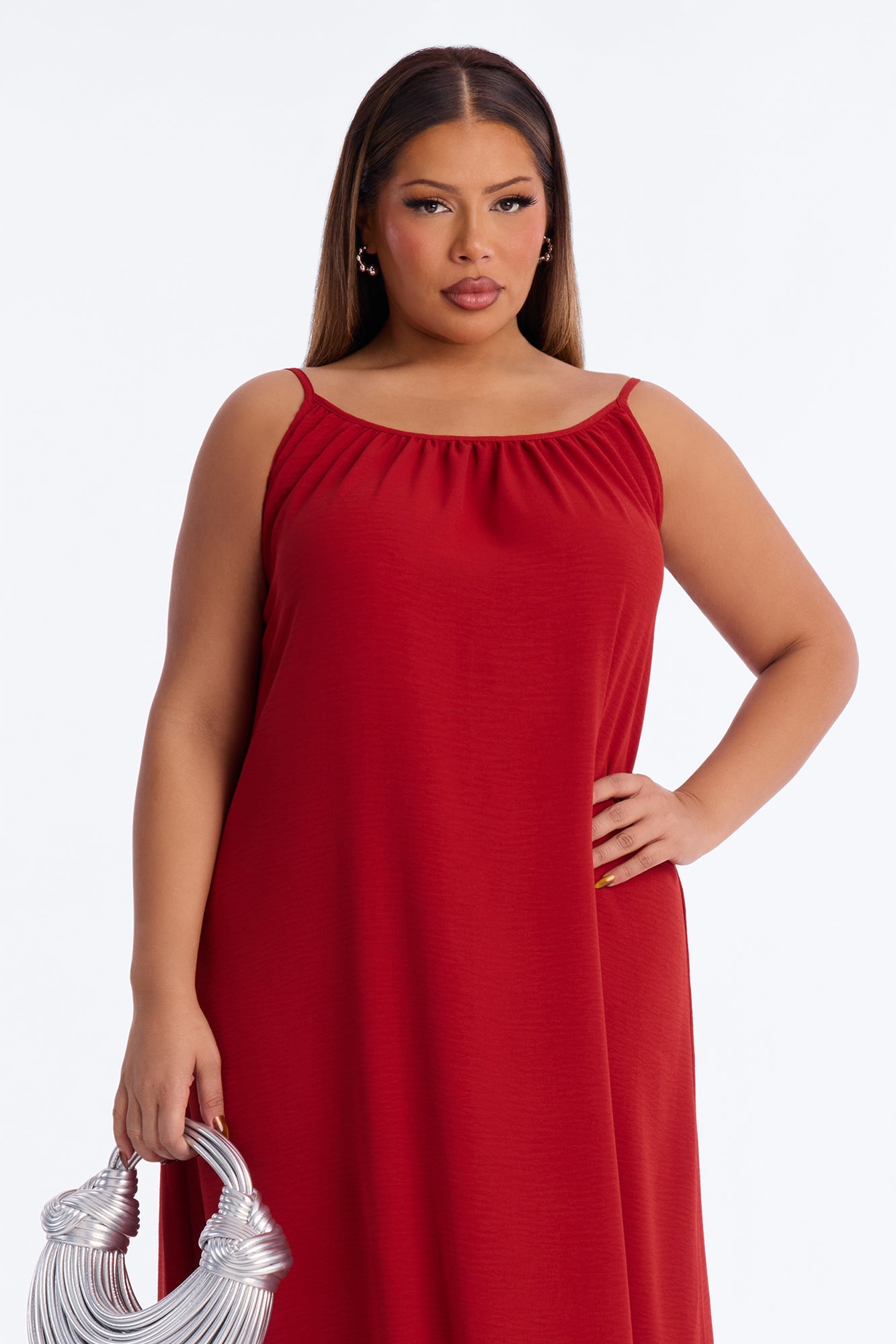 On Chill Mode Scoop Back Maxi Dress - Rust
