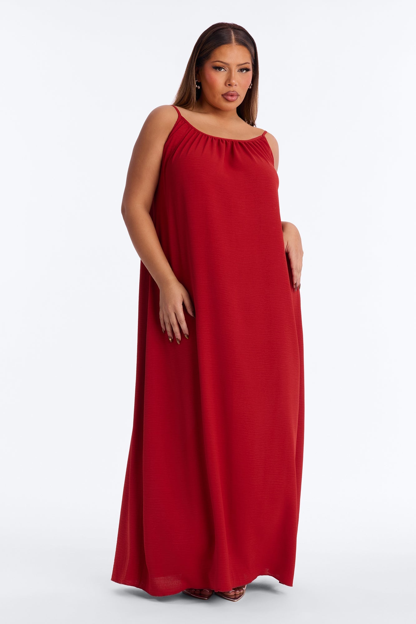 On Chill Mode Scoop Back Maxi Dress - Rust