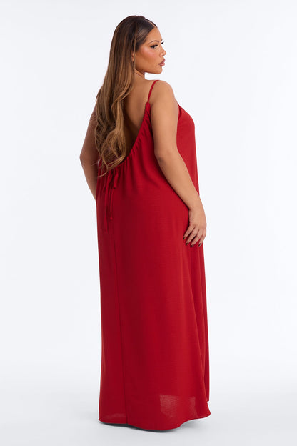 On Chill Mode Scoop Back Maxi Dress - Rust