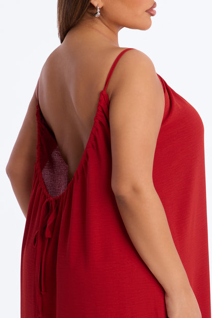 On Chill Mode Scoop Back Maxi Dress - Rust