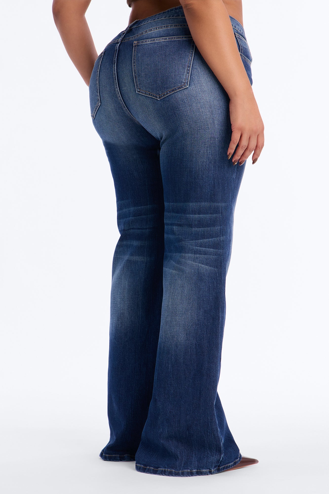 Camden Compression Low Rise Flare Jeans - Dark Wash