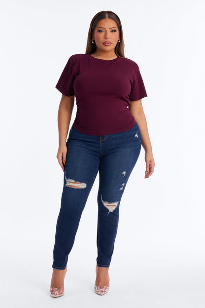 Living Life High Stretch Skinny Jeans - Dark Wash