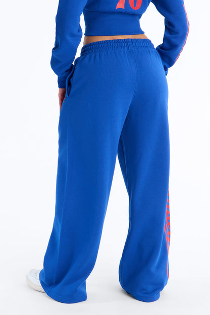NBA Philadelphia 76ers Fleece Wide Leg Pants - Royal
