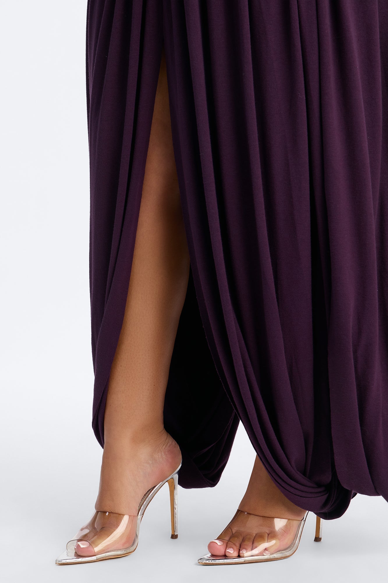 Alayna Long Sleeve Sweater Maxi Dress - Purple